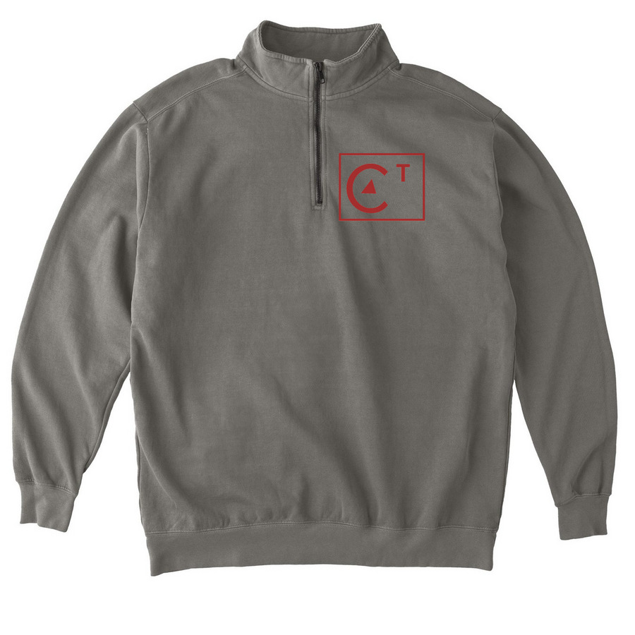CT Quarter Zip Pullover, a Grey Comfort Colors Quarter Zip Pullover