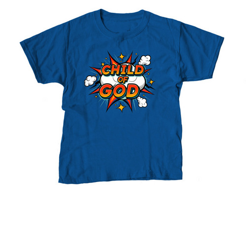 Child of God: Mighty Move Edition, a Royal Blue Youth Unisex Tee