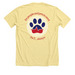 For People & Pets, a Heather Yellow Gold Premium Unisex Tee (back-view)