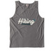 Hiking Hounds, a Grey Comfort Colors Tank Top