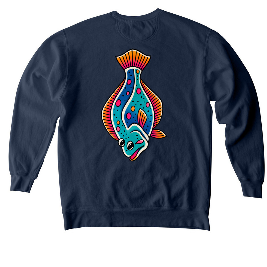 GW Giggin Crew, a True Navy Comfort Colors Crewneck Sweatshirt (back-view)