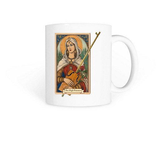 Card No. 2 - Major Arcana Mug Collection, a White Coffee Mug