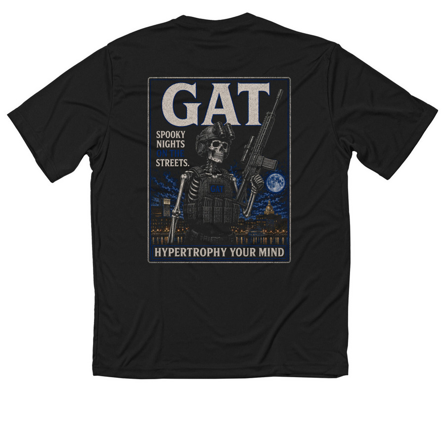 GAT Group: The Night It All Changed Vol. 1, a Black Classic Performance Tee (back-view)
