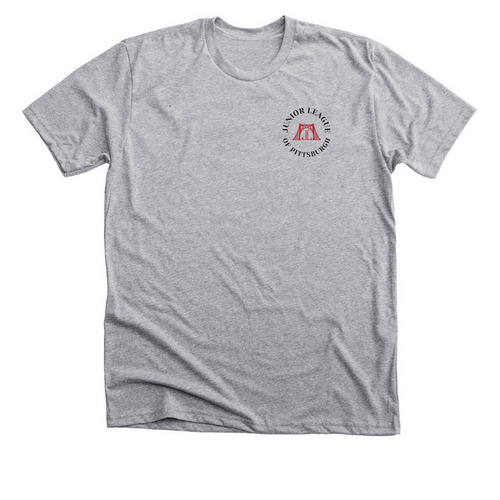 JLP Bridge Pocket Logo, a Athletic Heather Premium Unisex Tee