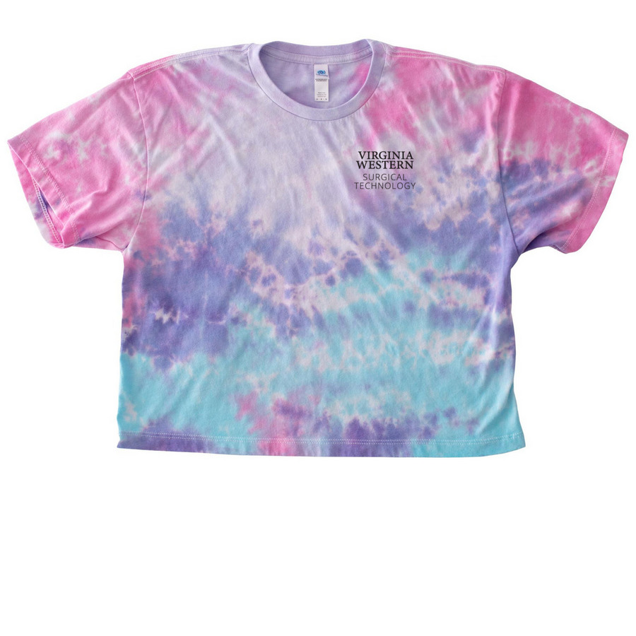 Disco Nights & Surgical Lights, a Cotton Candy Women's Tie Dye Cropped Tee