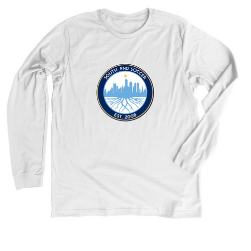 Power Play, a Solid White Blend Premium Long Sleeve Tee