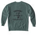 Harm Reduction Saves Lives&nbsp;, a Blue Spruce Comfort Colors Crewneck Sweatshirt (back-view)