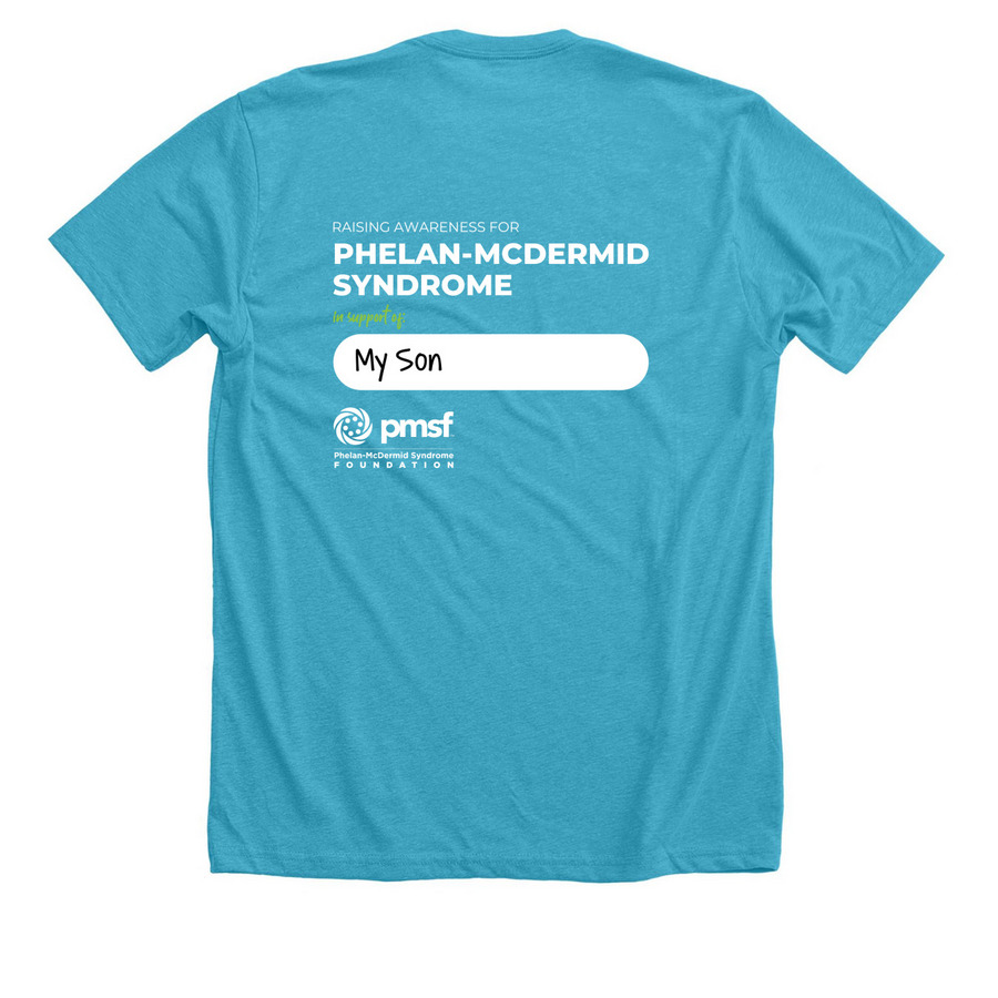 For My Son, a Heather Aqua Premium Unisex Tee (back-view)