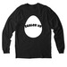 EGGLER CLOTHING, a Deep Black Allmade Organic Cotton Long Sleeve Tee (back-view)