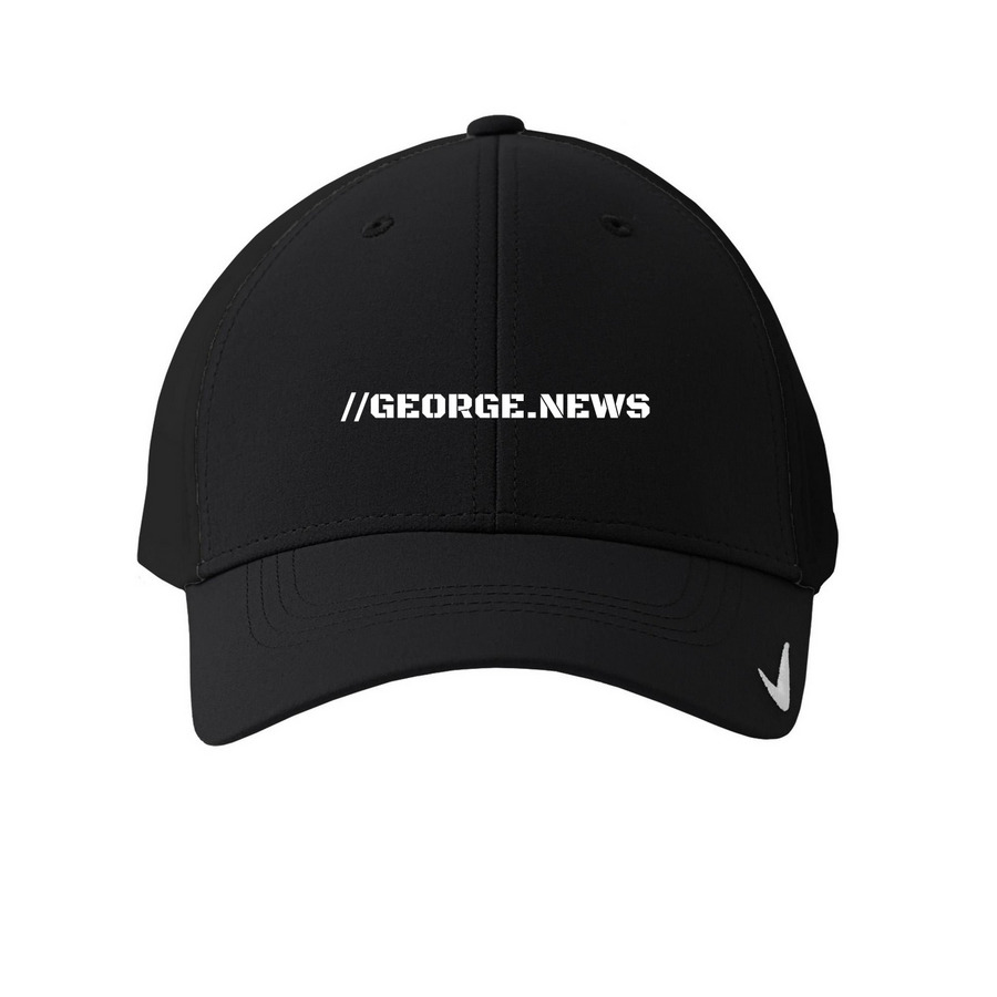 GEORGE NEWS X NIKE V2, a Black Printed Nike Dri-FIT Legacy Performance Cap
