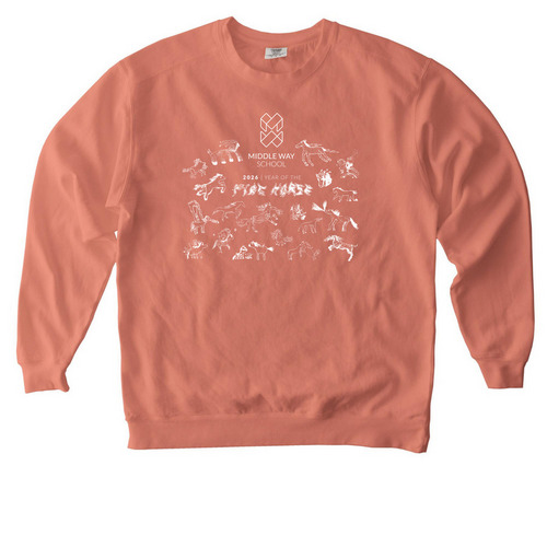 Year of the Fire Horse, a Terracotta Comfort Colors Crewneck Sweatshirt