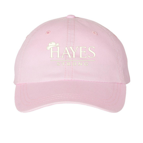 Hayes Strong Hats, a Pink Printed Pigment Dye Baseball Cap