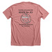 Fearfully & wonderfully loved ??, a Heather Mauve Premium Unisex Tee (back-view)