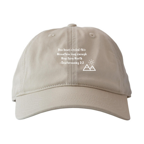 Deuteronomy 2:3 Hat, a Oyster Printed Eco Baseball Cap