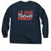 Page Primary Classic Collection - Red Logo, a Navy Classic Long Sleeve Tee