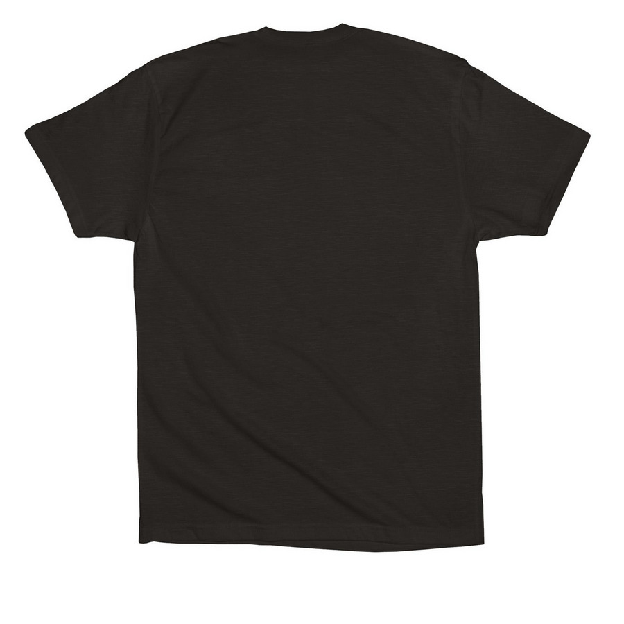 Tiny Woof Wilbur the Adventurer, a Black Premium Cotton Tee (back-view)