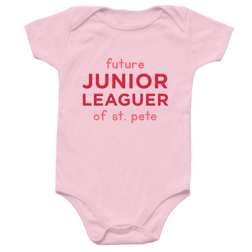 JLSP Future Junior Leaguer Onesie, a Pink Infant Onesie