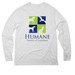 Humane Society of Louisiana Logo Tees&nbsp;, a Bright White Allmade Eco Triblend Long Sleeve Tee