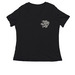 "Library Love" Energy Pocket Apparel, a Black Women's Relaxed V-Neck Tee