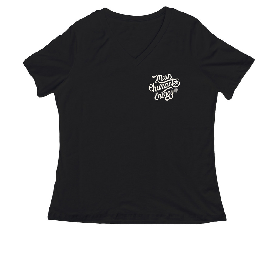 "Library Love" Energy Pocket Apparel, a Black Women's Relaxed V-Neck Tee