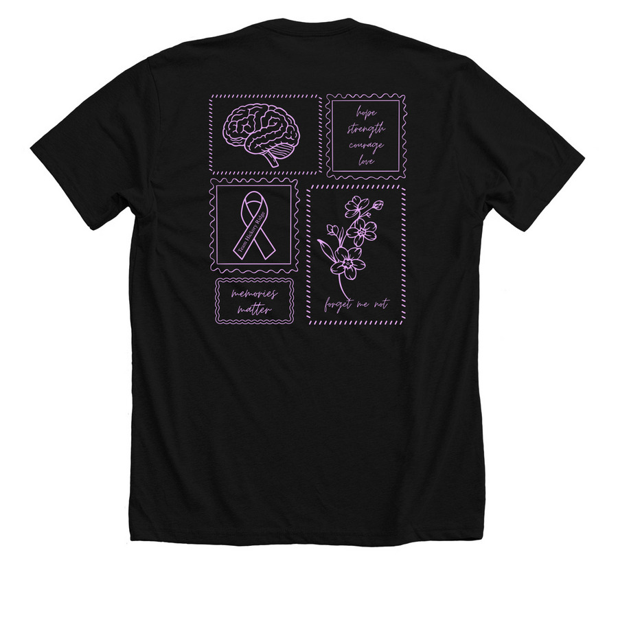 Monroe Walk to End Alzheimer's 2026, a Solid Black Blend Premium Unisex Tee (back-view)