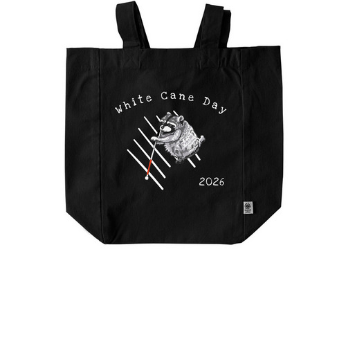 2026 Dark Background Totes, a Black Recycled Cotton Tote Bag
