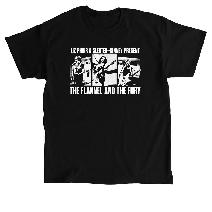 The Flannel and the Fury Tour T Shirt, a Black Classic Unisex Tee