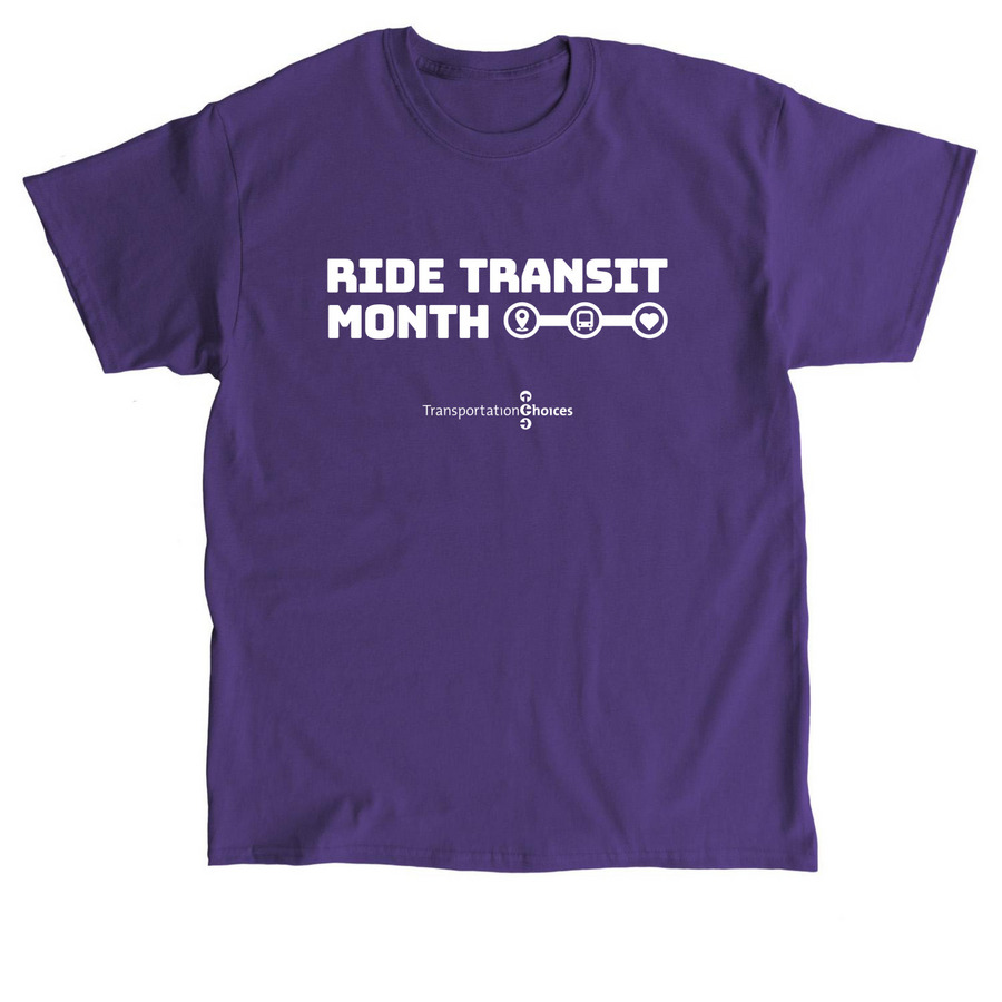 "Ride Transit Month" T-Shirts, a Purple Classic Unisex Tee