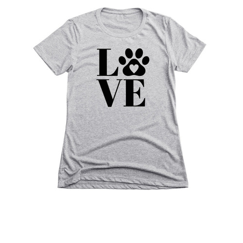 Love pets, Save pets, a Dark Heather Grey Women's Slim Fit Tee