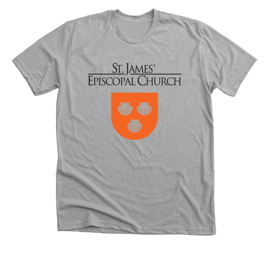 St. James'&nbsp;, a Athletic Heather Premium Unisex Tee