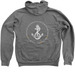 Proud of Our Coastguardsman Papa 208, a Deep Heather Zip Up Hoodie (back-view)