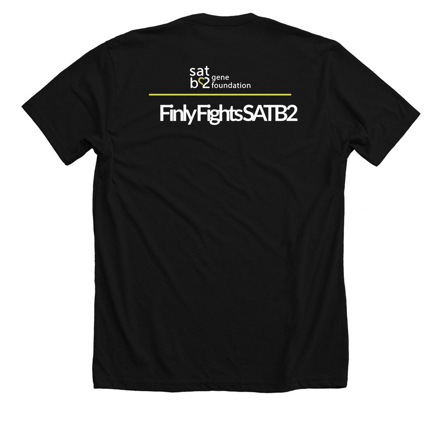 Finly Fights SATB2, a Solid Black Blend Premium Unisex Tee (back-view)