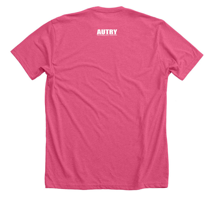 Autry Tech Heart - White, a Heather Charity Pink Premium Unisex Tee (back-view)