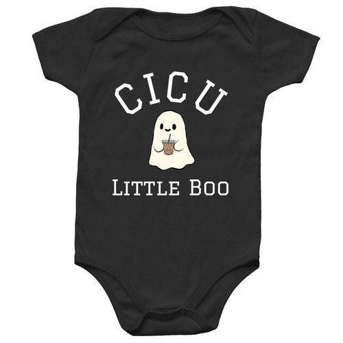 CICU Little Boo 2, a Black Infant Onesie