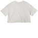 The Sunrise Special, a Vintage White Women?s Cropped Cotton Tee (back-view)