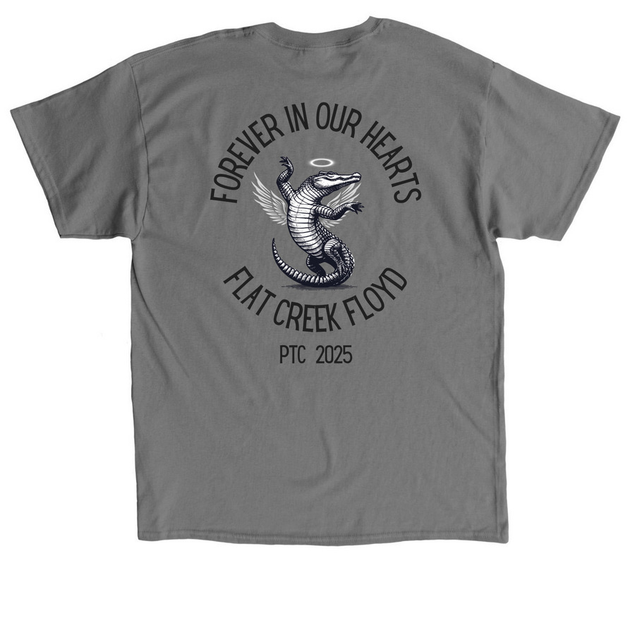 Honoring Floyd. Protecting Habitats, a Charcoal Classic Unisex Tee (back-view)