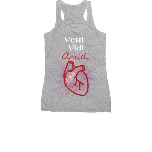 I came. I saw. I loved., a Athletic Heather Women's Racerback