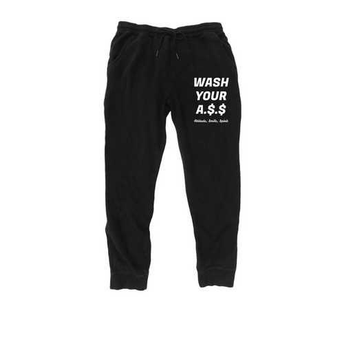 Wash, a Black Midweight Fleece Joggers
