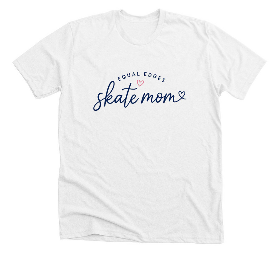 Cursive Skate Mom, a Solid White Blend Premium Unisex Tee