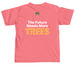 The Future Needs More Trees - Pink, a Watermelon Comfort Colors Unisex Tee (back-view)