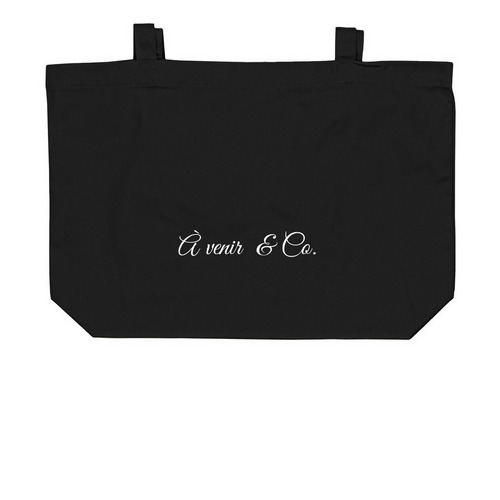 ? venir Totes, a Black Large Organic Cotton Tote Bag