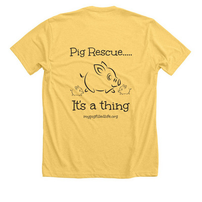 Pig Rescue, a Heather Yellow Gold Premium Unisex Tee