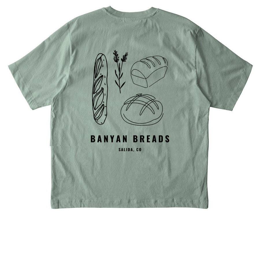 Banyan Breads, a Aloe Stanley/Stella Unisex Freestyler Heavyweight Tee (back-view)