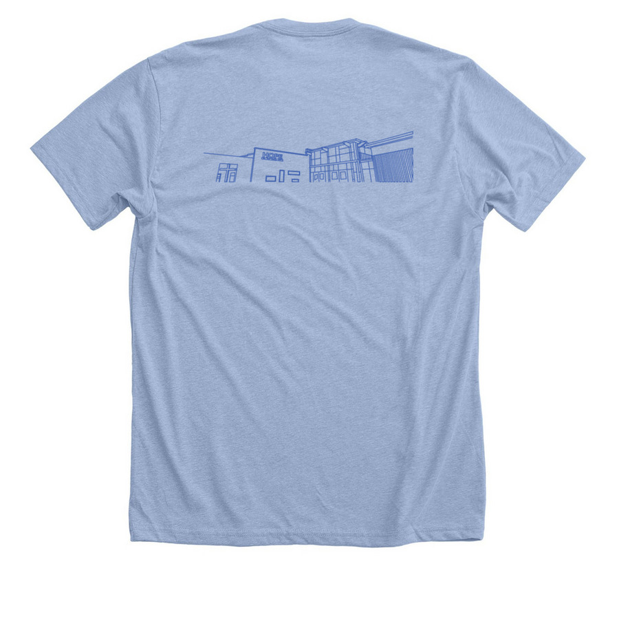 Hope Special Needs Volunteer Shirts, a Heather Baby Blue Premium Unisex Tee (back-view)