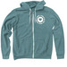 Hole Lotta Heart - Zip Up, a Heather Deep Teal Zip Up Hoodie