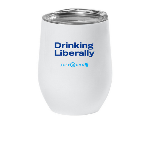Drinking Liberally, a White Insulated Wine Cup