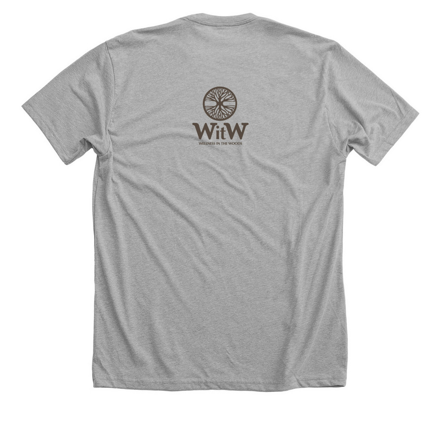 Let's Talk, a Athletic Heather Premium Unisex Tee (back-view)