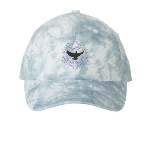 Colorful Cap, a Light Blue Printed Tie Dye Baseball Hat