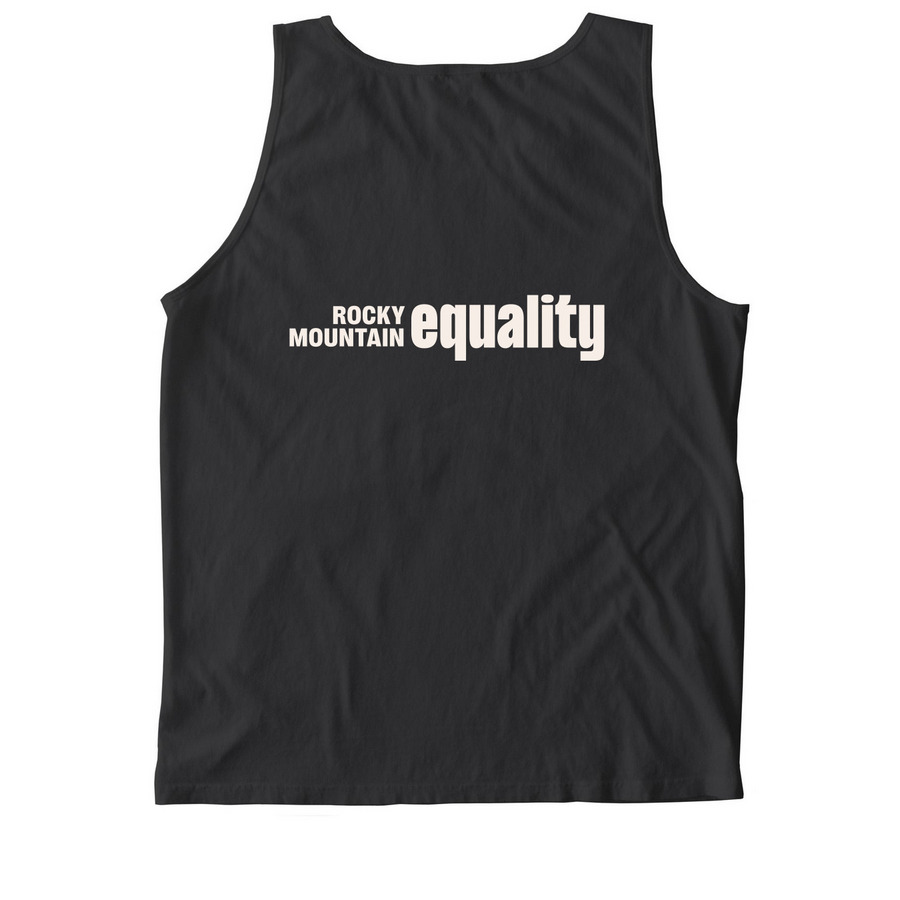Vote with Pride (Dark), a Black Comfort Colors Tank Top (back-view)