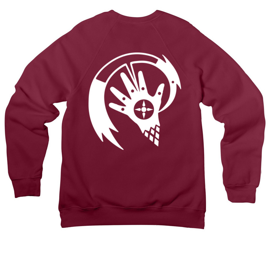 WWW Member Gear - HS Writing Contest, a Maroon Premium Raglan Crewneck Sweatshirt (back-view)